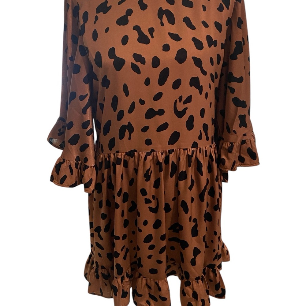 Brown Ruffled High-Low Sundress - Picture 2 of 11